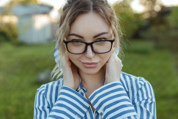 Busty Girl With Glasses